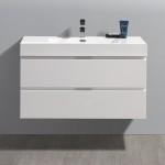 Fresca Valencia 40" Glossy White Wall Hung Modern Bathroom Vanity