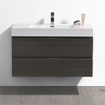 Fresca Valencia 40" Gray Oak Wall Hung Modern Bathroom Vanity