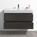 Fresca Valencia 40" Gray Oak Wall Hung Modern Bathroom Vanity