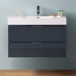 Fresca Valencia 36" Dark Slate Gray Wall Hung Modern Bathroom Vanity