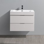 Fresca Valencia 30" Glossy White Wall Hung Modern Bathroom Vanity