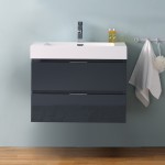 Fresca Valencia 30" Dark Slate Gray Wall Hung Modern Bathroom Vanity