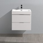 Fresca Valencia 24" Glossy White Wall Hung Modern Bathroom Vanity