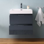 Fresca Valencia 24" Dark Slate Gray Wall Hung Modern Bathroom Vanity