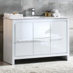 Fresca Allier 48" White Modern Bathroom Cabinet w/ Sink