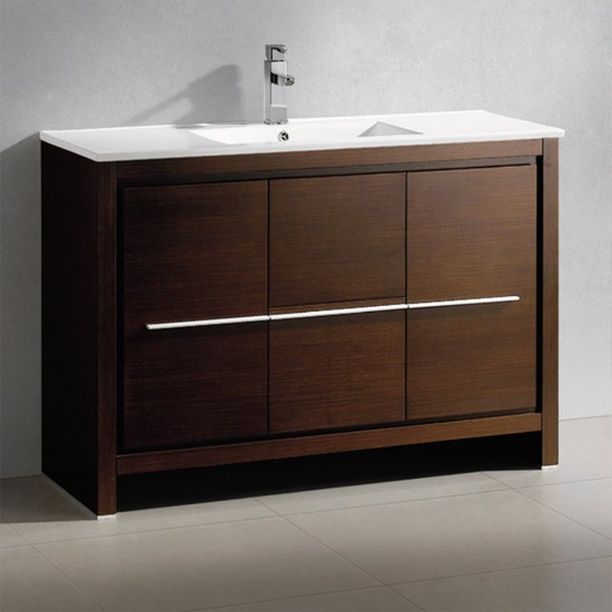 Fresca Allier 48" Wenge Brown Modern Bathroom Cabinet w/ Sink