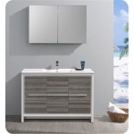 Fresca Allier Rio 48" Ash Gray Single Sink Modern Bathroom Cabinet w/ Sink