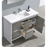 Fresca Allier Rio 48" Ash Gray Single Sink Modern Bathroom Cabinet w/ Sink