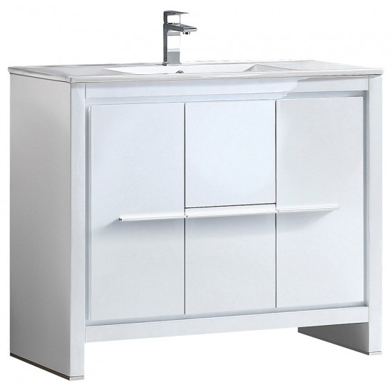 Fresca Allier 40" White Modern Bathroom Cabinet w/ Sink