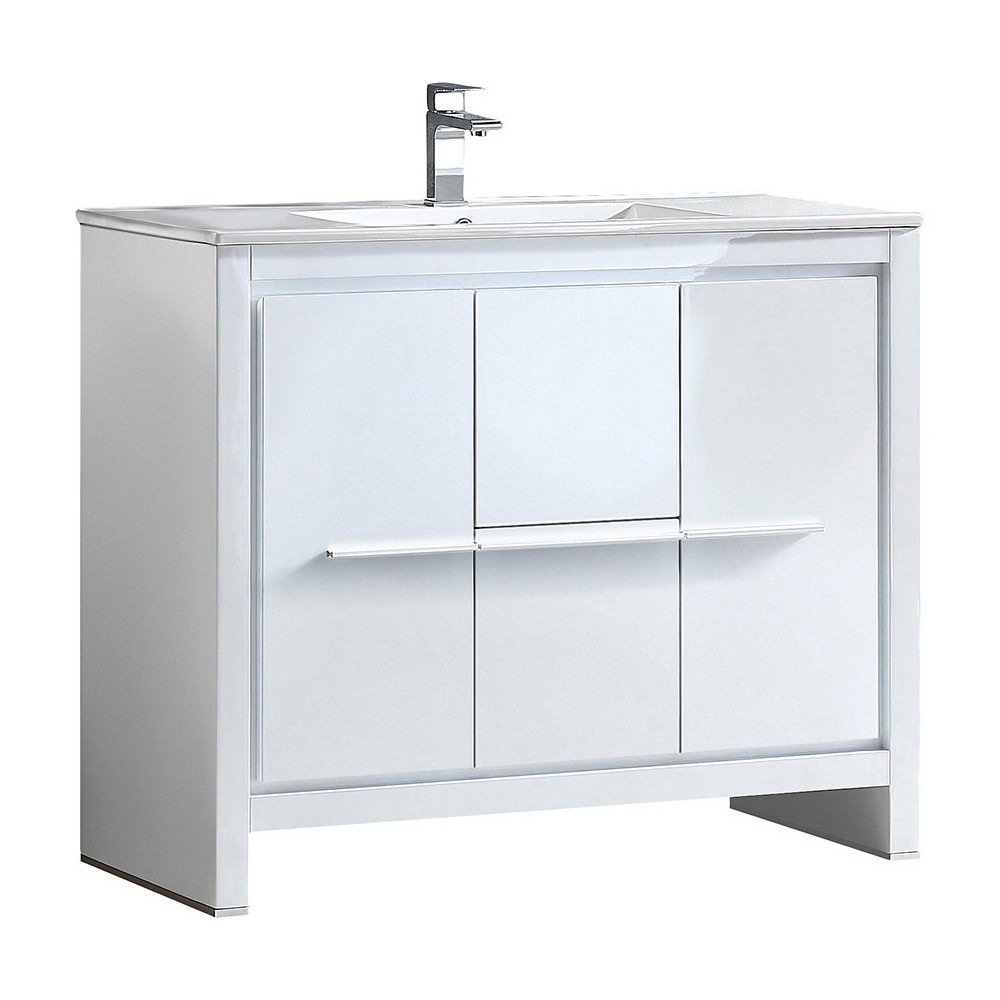 Fresca Allier 40" White Modern Bathroom Cabinet w/ Sink