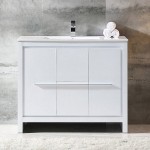 Fresca Allier 40" White Modern Bathroom Cabinet w/ Sink