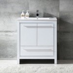 Fresca Allier 30" White Modern Bathroom Cabinet w/ Sink