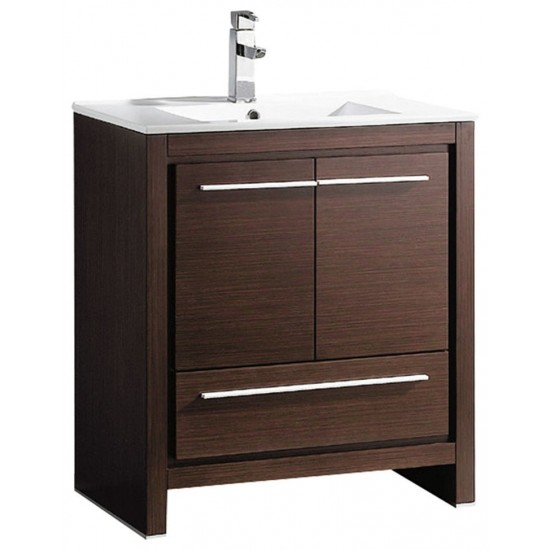 Fresca Allier 30" Wenge Brown Modern Bathroom Cabinet w/ Sink