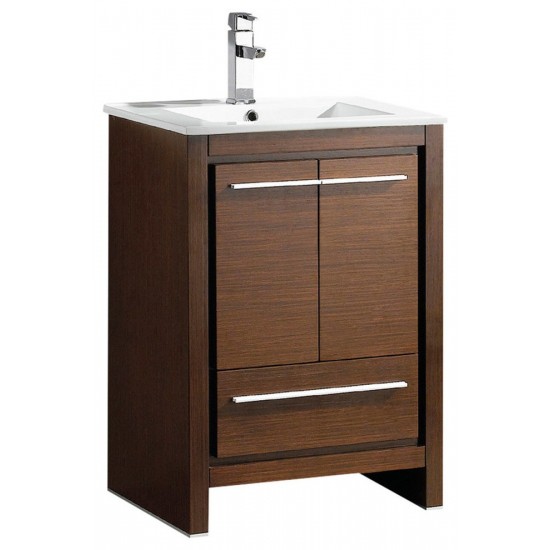 Fresca Allier 24" Wenge Brown Modern Bathroom Cabinet w/ Sink