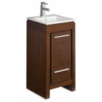 Fresca Allier 16" Wenge Brown Modern Bathroom Cabinet w/ Sink