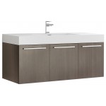 Fresca Vista 48" Gray Oak Wall Hung Modern Bathroom Cabinet w/ Integrated Sink