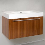 Fresca Vista 36" Teak Modern Bathroom Cabinet w/ Integrated Sink