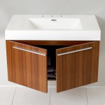 Fresca Vista 36" Teak Modern Bathroom Cabinet w/ Integrated Sink