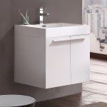 Fresca Alto 23" White Modern Bathroom Cabinet w/ Integrated Sink