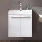 Fresca Alto 23" White Modern Bathroom Cabinet w/ Integrated Sink