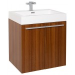 Fresca Alto 23" Teak Modern Bathroom Cabinet w/ Integrated Sink