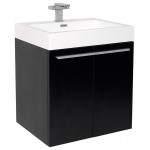 Fresca Alto 23" Black Modern Bathroom Cabinet w/ Integrated Sink