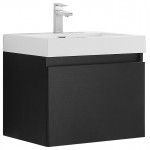 Fresca Nano 24" Black Modern Bathroom Cabinet w/ Integrated Sink