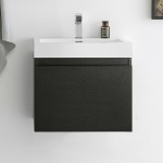 Fresca Nano 24" Black Modern Bathroom Cabinet w/ Integrated Sink