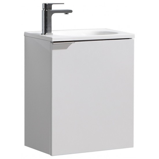 Fresca Valencia 20" Glossy White Wall Hung Modern Bathroom Vanity