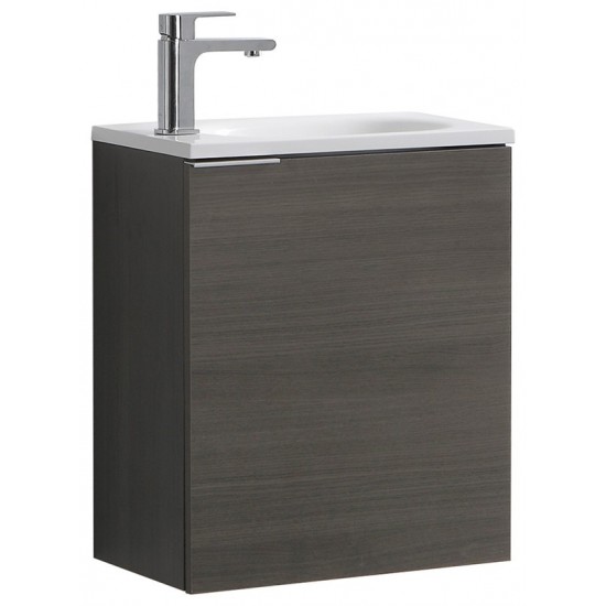 Fresca Valencia 20" Gray Oak Wall Hung Modern Bathroom Vanity