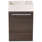 Fresca Pulito 16" Small Gray Oak Modern Bathroom Vanity w/ Integrated Sink