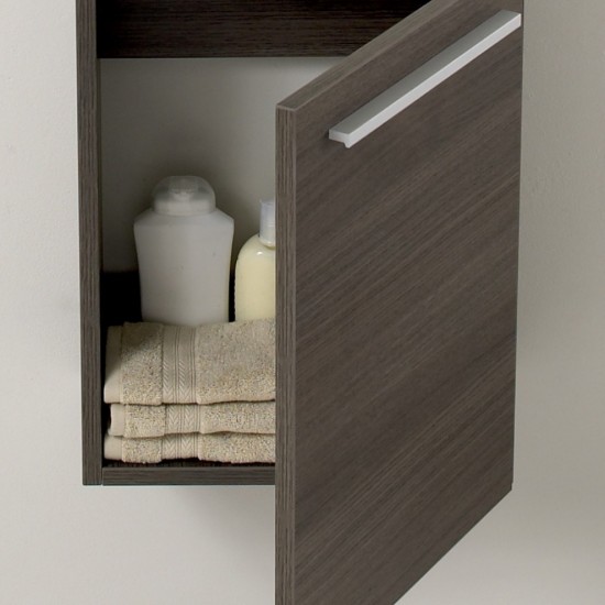 Fresca Pulito 16" Small Gray Oak Modern Bathroom Vanity w/ Integrated Sink