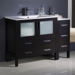 Torino 48" Espresso Modern Bathroom Cabinets w/ Integrated Sink, FCB62-3612ES-I