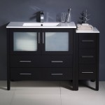 Torino 48" Espresso Modern Bathroom Cabinets w/ Integrated Sink, FCB62-3612ES-I