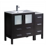 Fresca Torino 42" Espresso Modern Bathroom Cabinets w/ Integrated Sink