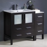 Fresca Torino 42" Espresso Modern Bathroom Cabinets w/ Integrated Sink