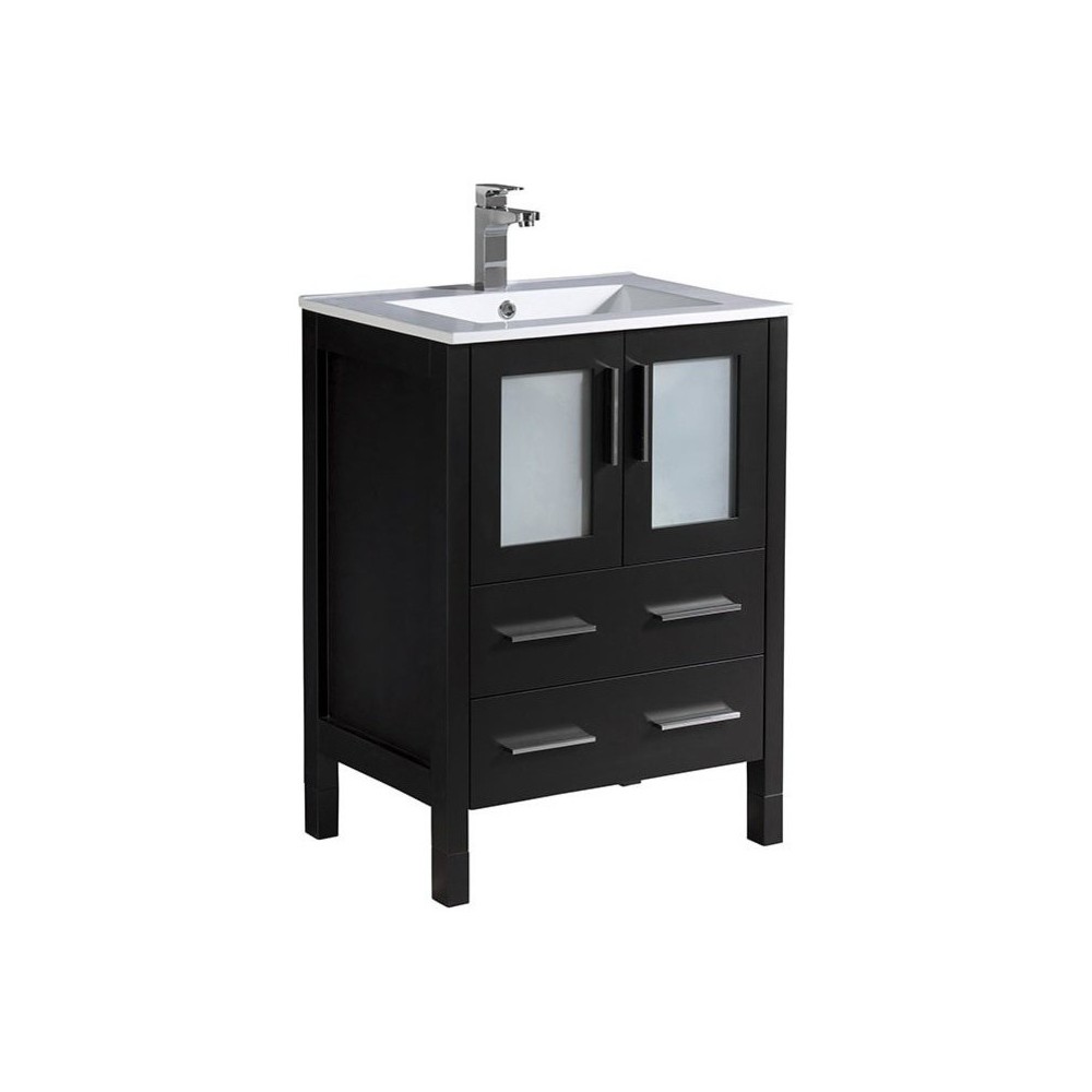 Fresca Torino 24" Espresso Modern Bathroom Cabinet w/ Integrated Sink