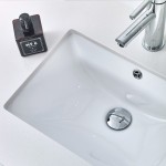 36 White Wall Hung Bathroom Cabinet w/ Top & Undermount Sink - Left Version