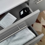 36 Gray Wall Hung Bathroom Cabinet w/ Top & Undermount Sink - Left Version