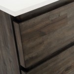60 Floor Standing Open Bottom Dbl Sink Bathroom Cabinet, Top, Sinks, Acacia Wood