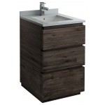 Fresca Formosa 24" Floor Standing Modern Bathroom Cabinet w/ Top & Sink