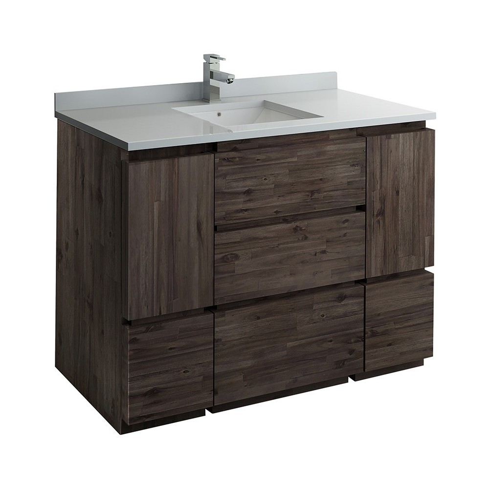 Fresca Formosa 48" Floor Standing Modern Bathroom Cabinet w/ Top & Sink Fresca Formosa 48" Floor Standing Modern Bathroom Cabinet w/ Top & Sink