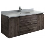 Fresca Formosa 48" Wall Hung Modern Bathroom Cabinet w/ Top & Sink