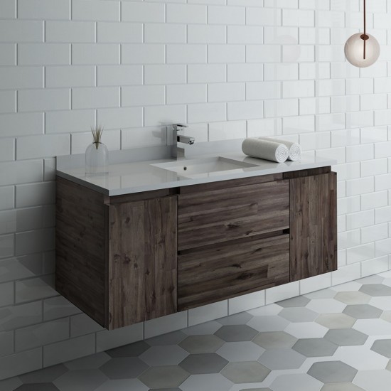 Fresca Formosa 48" Wall Hung Modern Bathroom Cabinet w/ Top & Sink