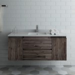 Fresca Formosa 48" Wall Hung Modern Bathroom Cabinet w/ Top & Sink