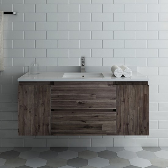 Fresca Formosa 48" Wall Hung Modern Bathroom Cabinet w/ Top & Sink