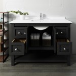 Fresca Manchester 48" Black Traditional Bathroom Cabinet w/ Top & Sink