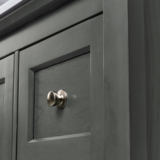 Manchester Regal 42" Gray Wood Veneer Traditional Bathroom Cabinet w/ Top & Sink
