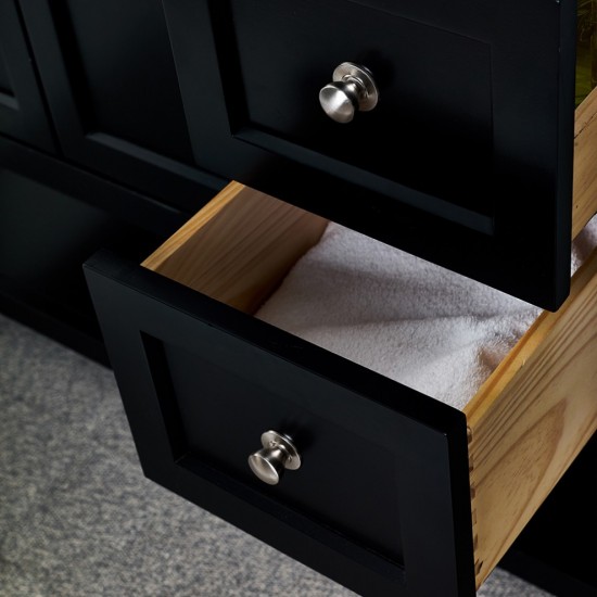 Fresca Manchester 36" Black Traditional Bathroom Cabinet w/ Top & Sink