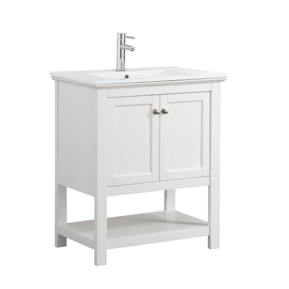 Fresca Manchester 30" White Traditional Bathroom Vanity Fresca Manchester 30" White Traditional Bathroom Vanity